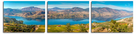 Over Skaha Lake 4357-2496 Triptych