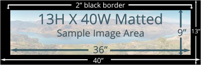 13 X 40 Matted Print 13 X 40 Matted Print